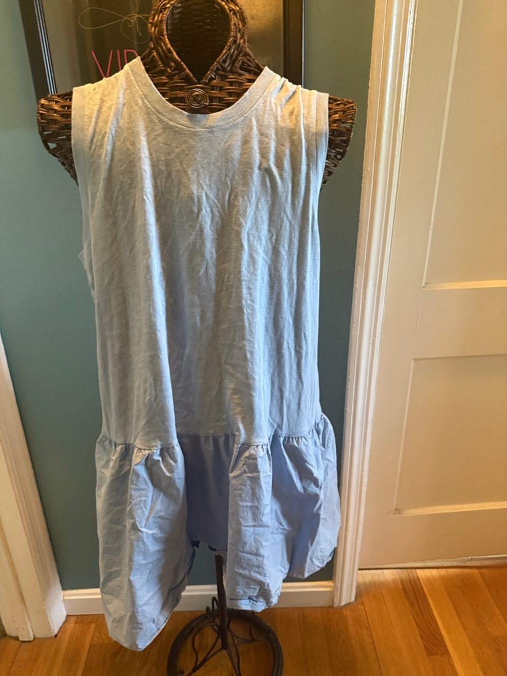 Universal Thread Light Blue Sleeveless Drop-Waist Dress
